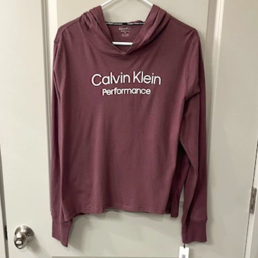 NWT Calvin Klein Performance Hooded Pullover Sz M Oversized